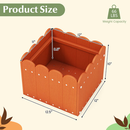 2 Pack Square Planter Box with Drainage Gaps for for Front Porch Garden Balcony, Orange Plant Stands at Gallery Canada