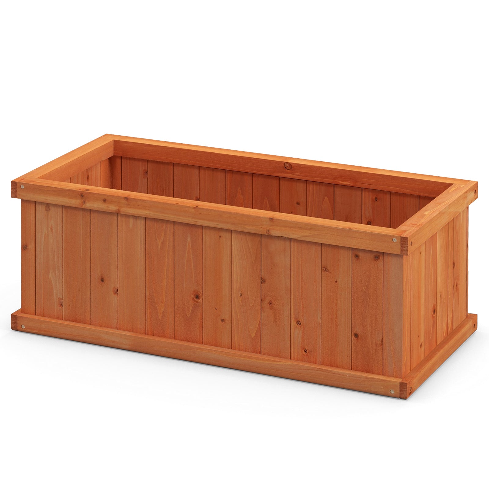 Wooden Raised Garden Bed Planter Box, 4 Drainage Holes, Orange Raised Garden Beds Orange at Gallery Canada