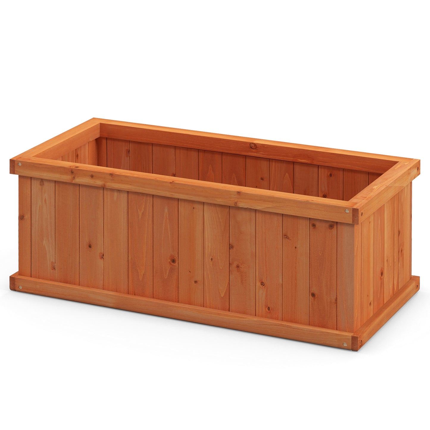 Wooden Raised Garden Bed Planter Box, 4 Drainage Holes, Orange Raised Garden Beds Orange at Gallery Canada