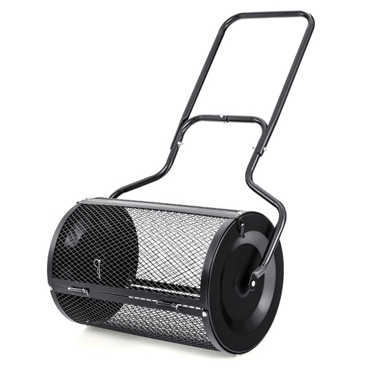 24” Peat Moss Spreader with Upgrade Side Latches and U-shape Handle, Black Garden Tools Black at Gallery Canada