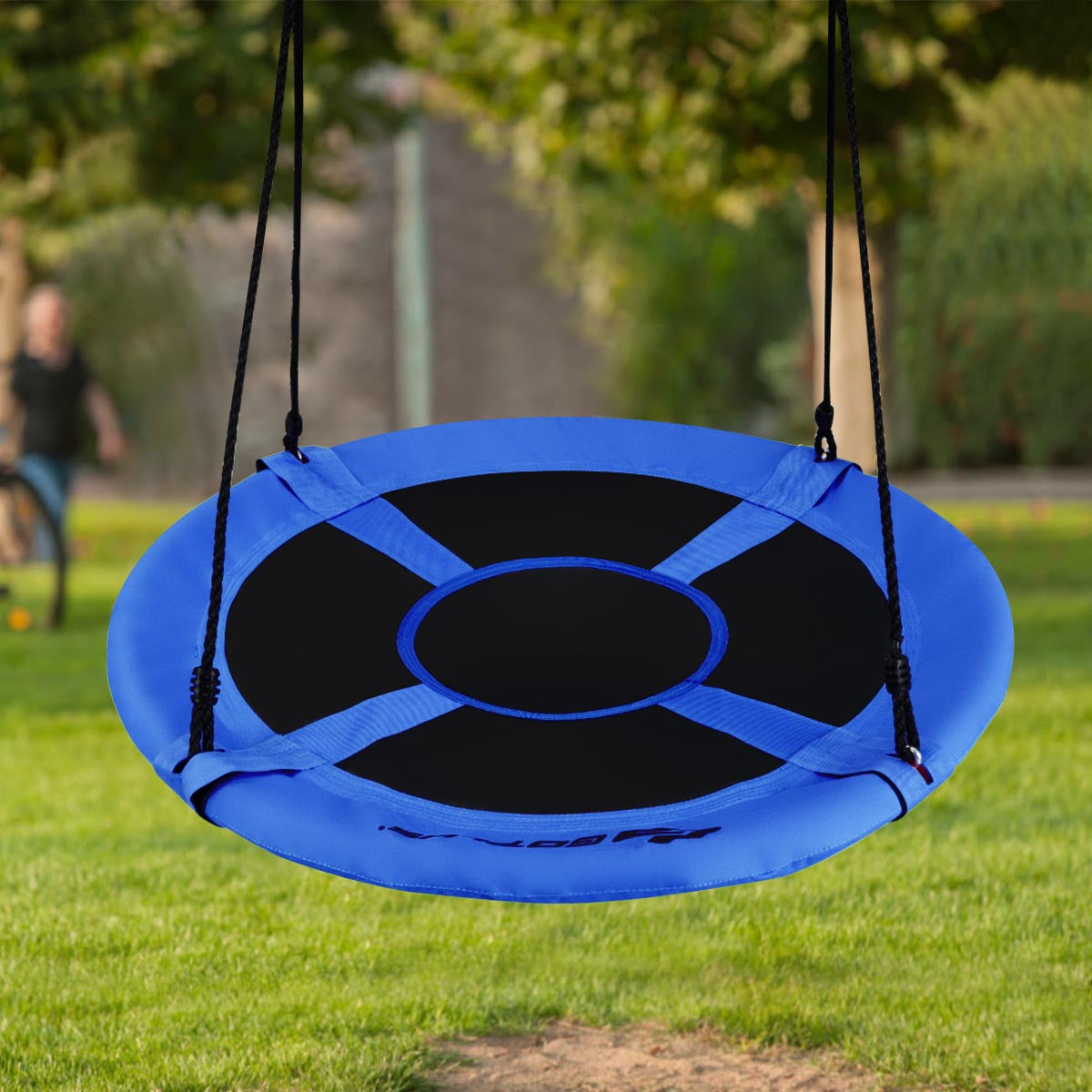 40 Inch Flying Saucer Tree Swing Indoor Outdoor Play Set, Blue Swing & Playsets at Gallery Canada