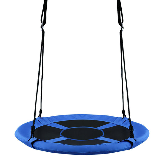 40 Inch Flying Saucer Tree Swing, Indoor Outdoor Play Set, Blue