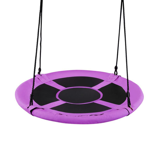 40 Inch Flying Saucer Tree Swing Indoor Outdoor Play Set, Purple - Gallery Canada