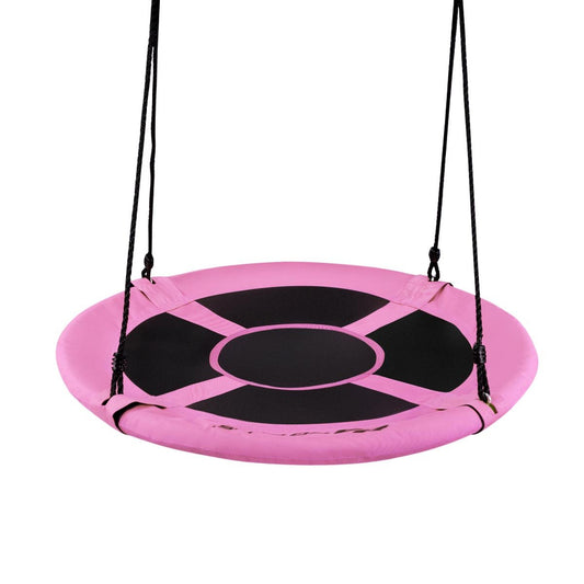 40 Inch Flying Saucer Tree Swing Indoor Outdoor Play Set, Pink - Gallery Canada