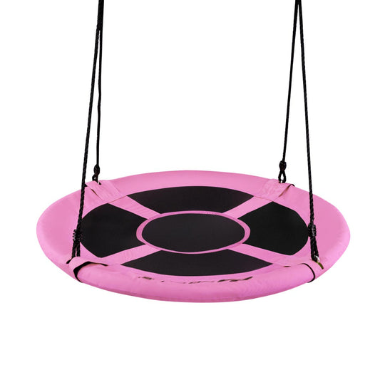 40 Inch Flying Saucer Tree Swing Indoor Outdoor Play Set, Pink Swing & Playsets Pink at Gallery Canada