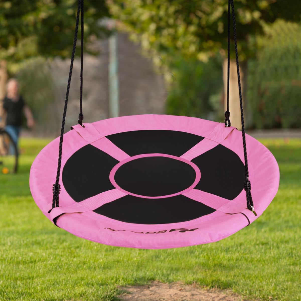 40 Inch Flying Saucer Tree Swing Indoor Outdoor Play Set, Pink Swing & Playsets at Gallery Canada