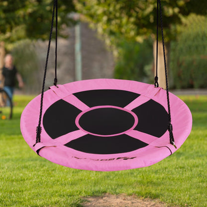 40 Inch Flying Saucer Tree Swing Indoor Outdoor Play Set, Pink Swing & Playsets at Gallery Canada