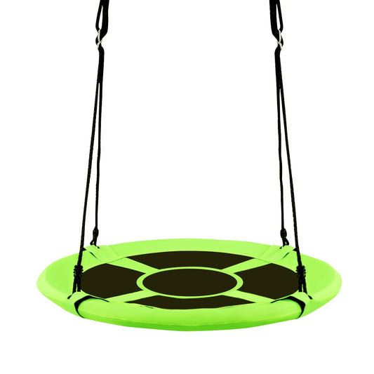 40 Inch Flying Saucer Tree Swing, Indoor Outdoor Play Set, Green
