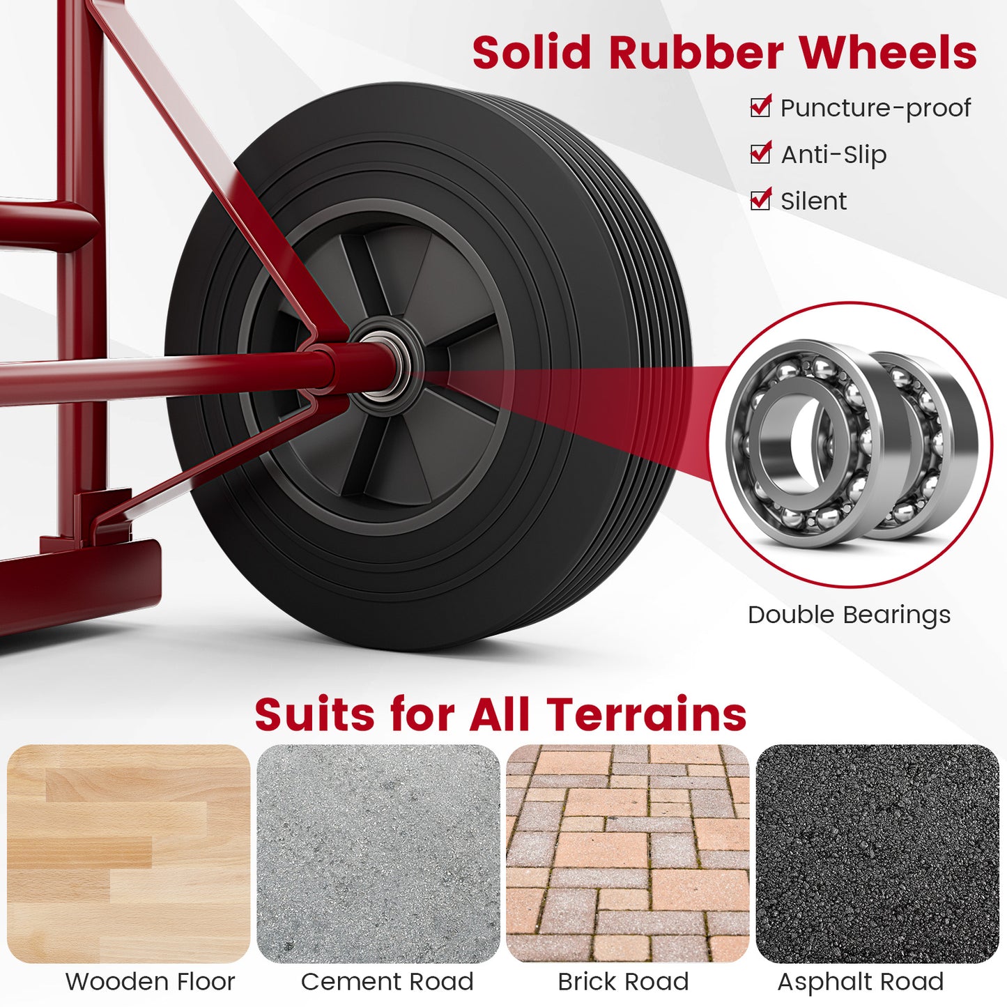 P-Handle Sack Truck, 10 Inch Wheels, Foldable Load Area, Red Garages at Gallery Canada