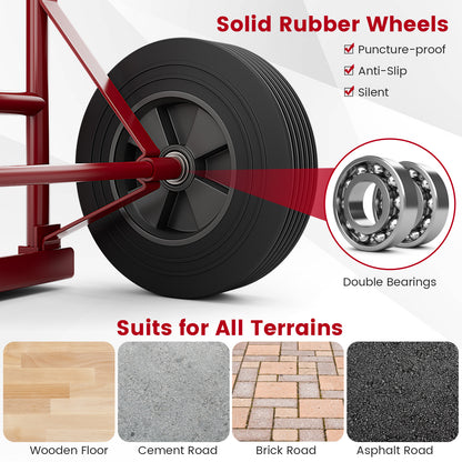 P-Handle Sack Truck, 10 Inch Wheels, Foldable Load Area, Red Garages at Gallery Canada