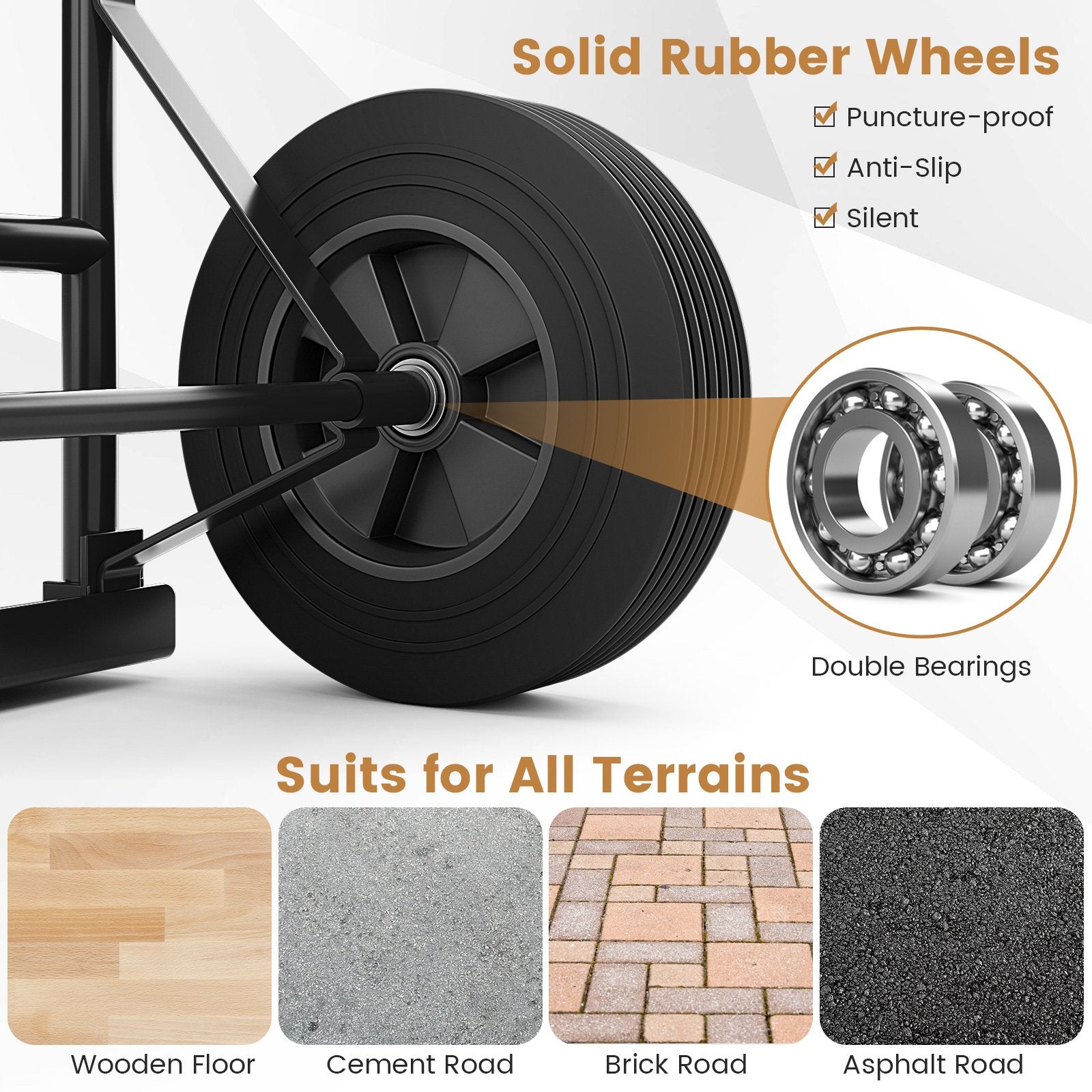 P-Handle Sack Truck with 10 Inch Wheels and Foldable Load Area, Black Garages at Gallery Canada