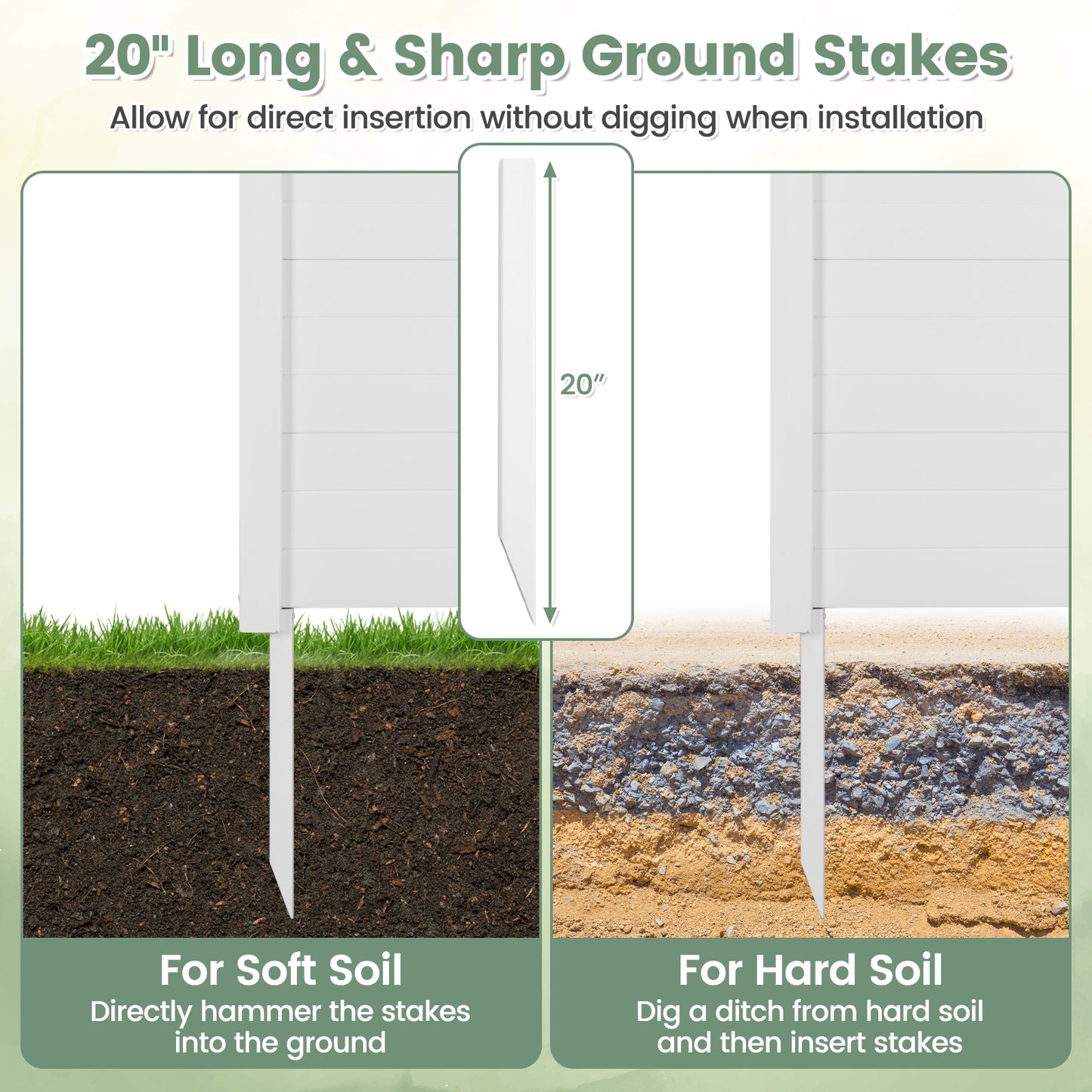 Outdoor PVC Air Conditioner Fence with 20 Inch Long Stakes, White Decorative Fencing & Flooring at Gallery Canada