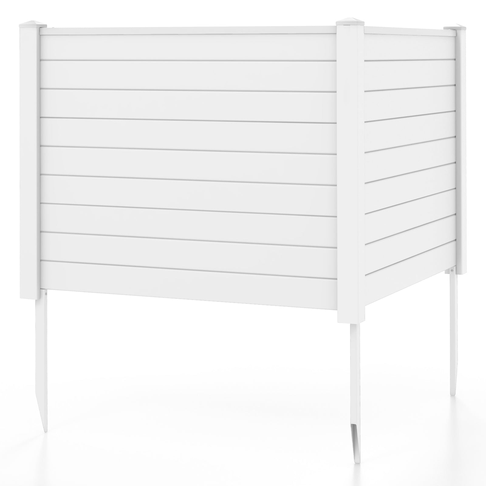 Outdoor PVC Air Conditioner Fence with 20 Inch Long Stakes, White Decorative Fencing & Flooring at Gallery Canada