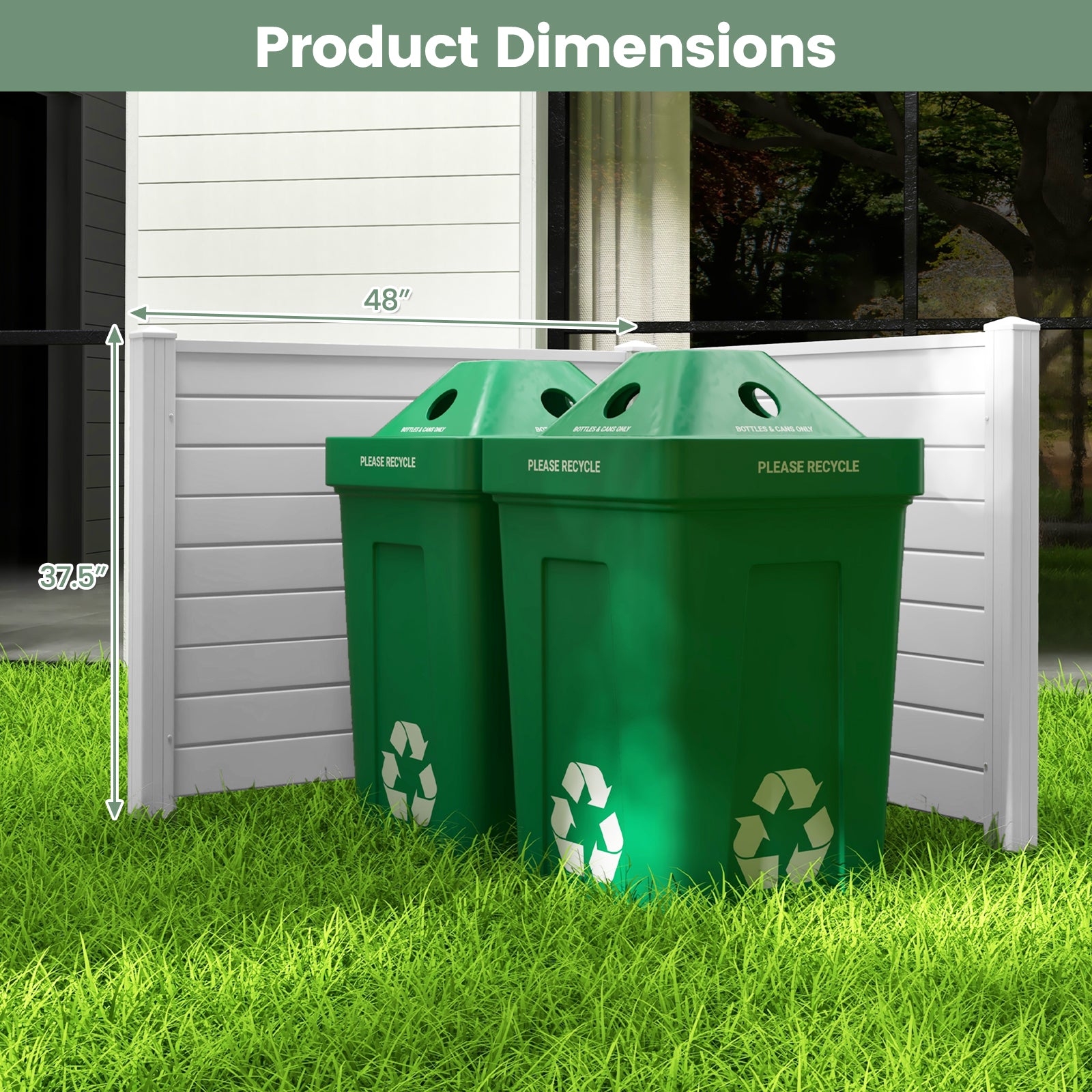 Outdoor PVC Air Conditioner Fence with 20 Inch Long Stakes, White Decorative Fencing & Flooring at Gallery Canada