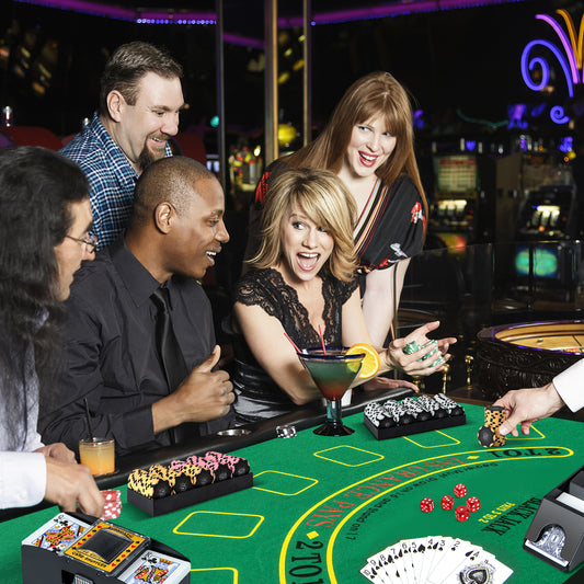 300 Poker Chips, 14 Gram, Casino Chip Set, Black Game Room Black at Gallery Canada