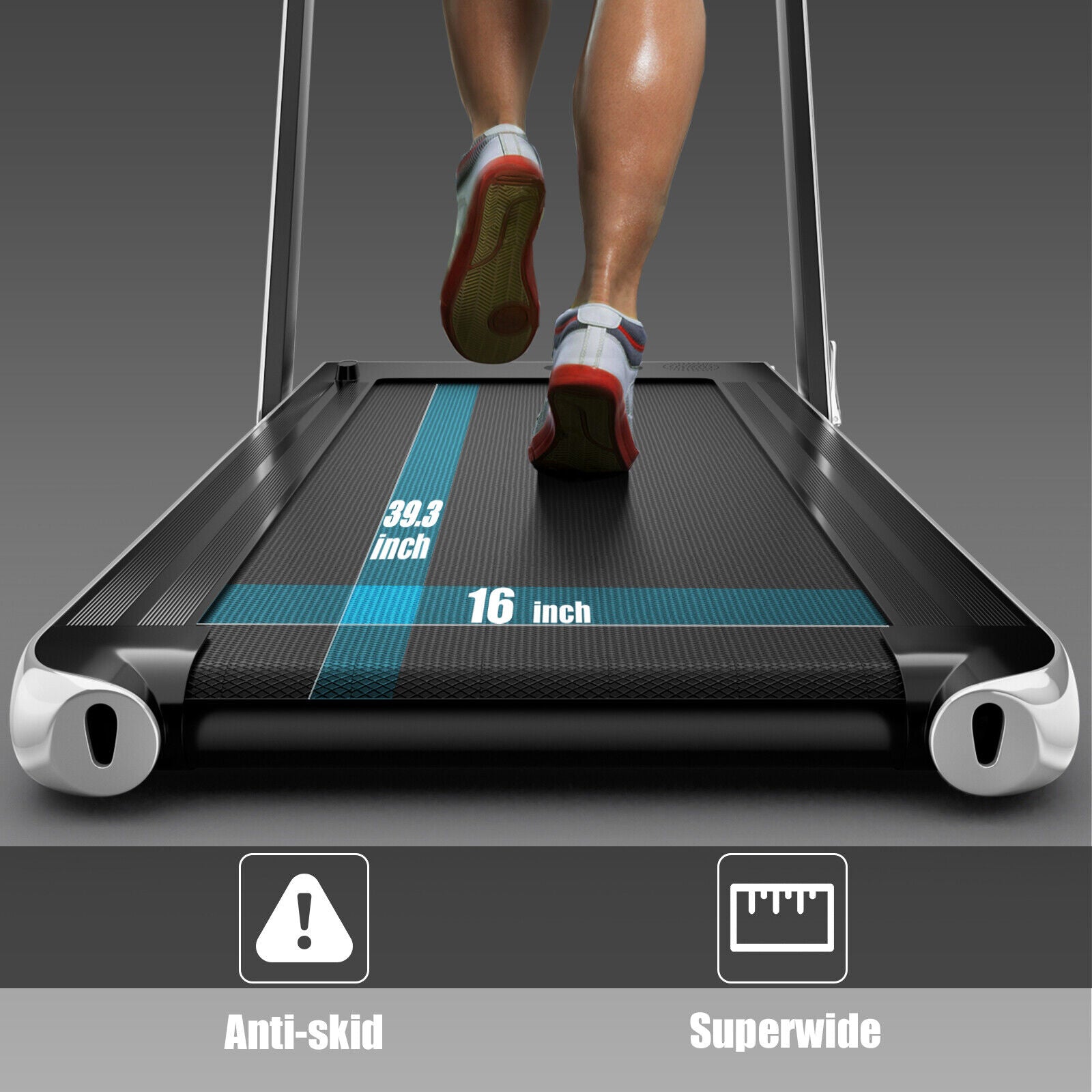 2.25HP 2 In 1 Folding Treadmill, App Speaker Remote Control, Silver Treadmills at Gallery Canada