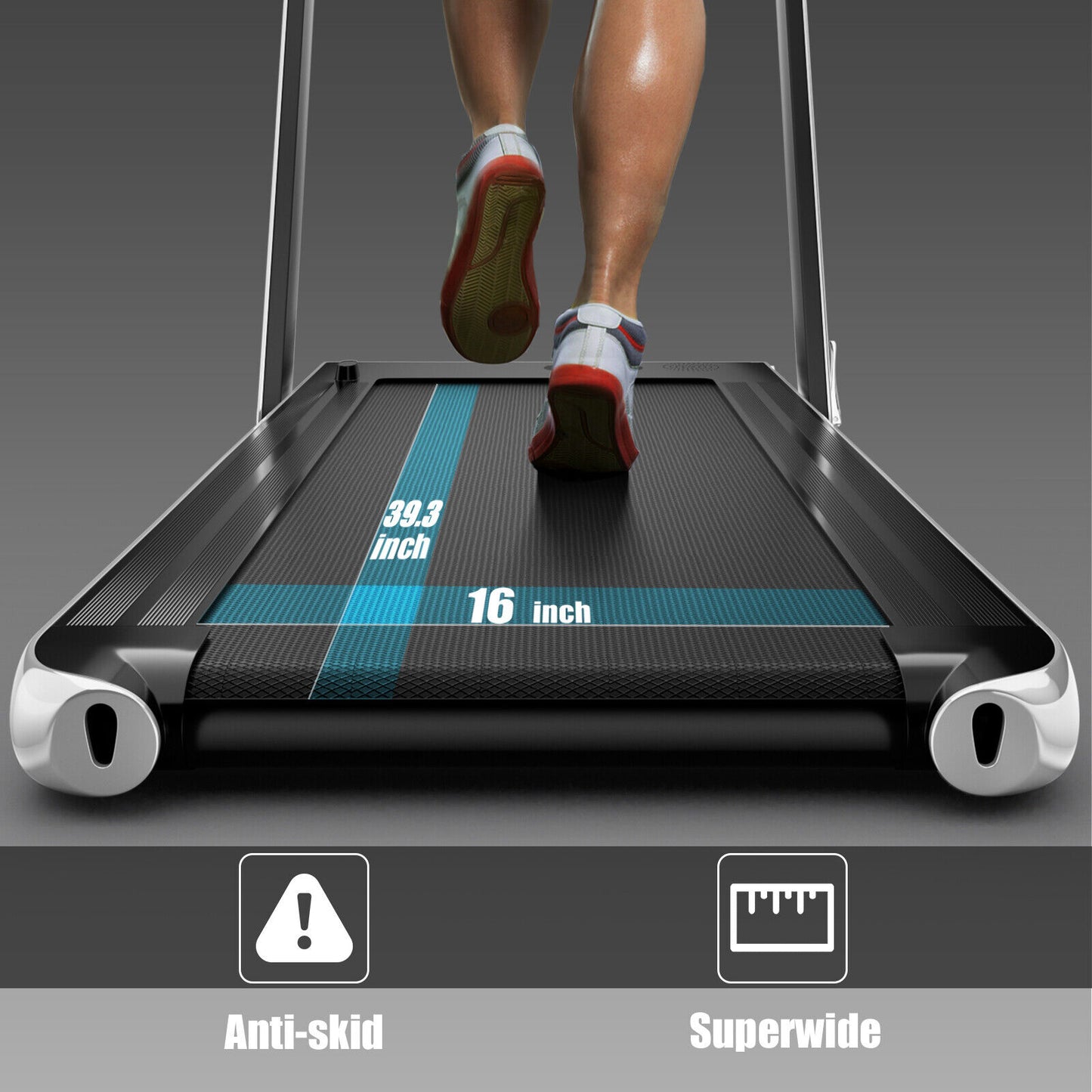 2.25HP 2 In 1 Folding Treadmill, App Speaker Remote Control, Silver Treadmills at Gallery Canada