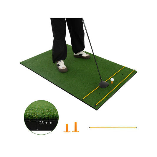 5 x 3 ft Artificial Turf Grass Practice Mat for Indoors and Outdoors-25mm, Green - Gallery Canada