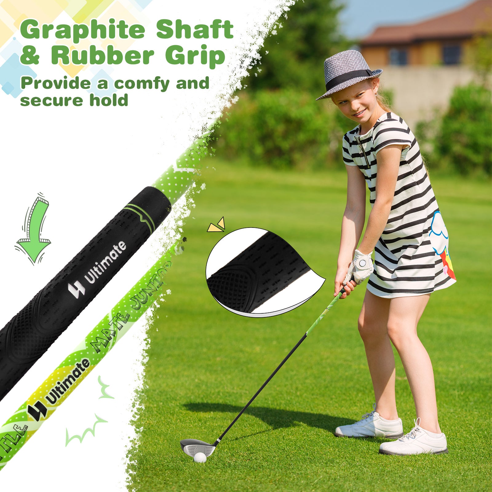 Junior Complete Golf Club Set With Stand Bag Rain Hood, Green Golf at Gallery Canada