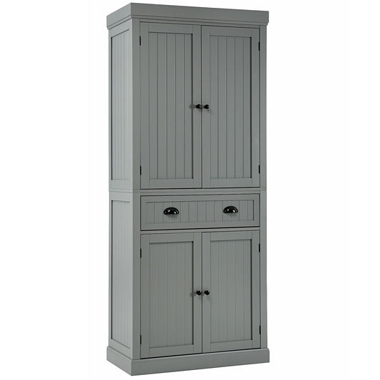Freestanding Kitchen Cabinet, Adjustable Shelves, Gray Armoires & Wardrobes Gray at Gallery Canada