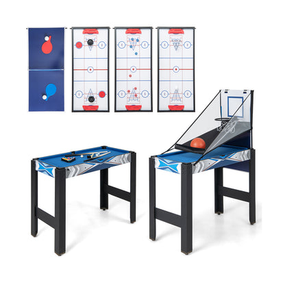 6-In-1 Combo Game Table with Basketball Billiards Ping Pong Hockey Shuffleboard, Multicolor Game Room Multicolor at Gallery Canada