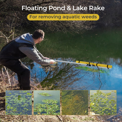 36” Floating Weed Lake Rake, Aquatic Pond Cutter With Foam Floats Lawn Care Tools at Gallery Canada