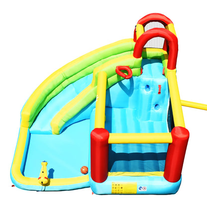 6-in-1 Inflatable Bounce House with Climbing Wall and Basketball Hoop without Blower Bounce House at Gallery Canada
