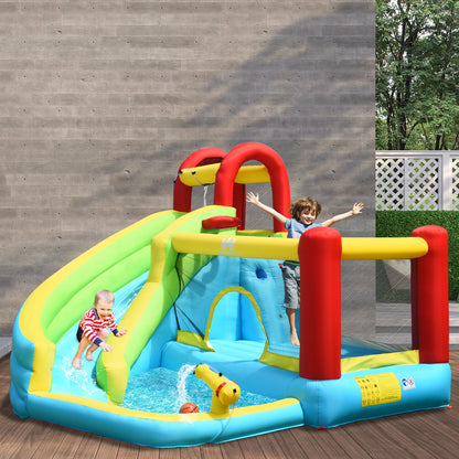 6-in-1 Inflatable Bounce House with Climbing Wall and Basketball Hoop without Blower Bounce House at Gallery Canada