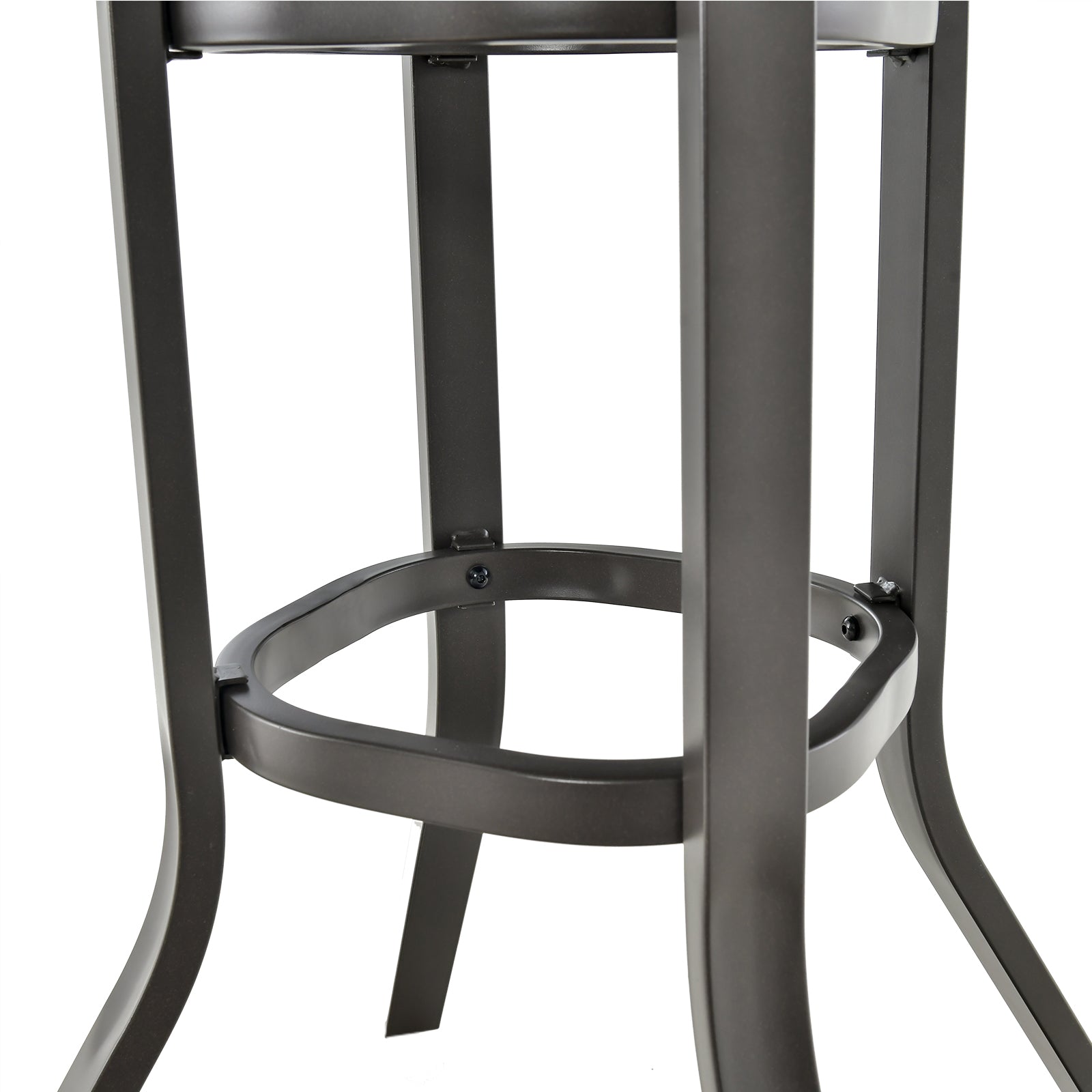 24 Inch Bar Height Table, Aluminum Tabletop, Adjustable Foot Pads, Black Patio Bar Furniture at Gallery Canada