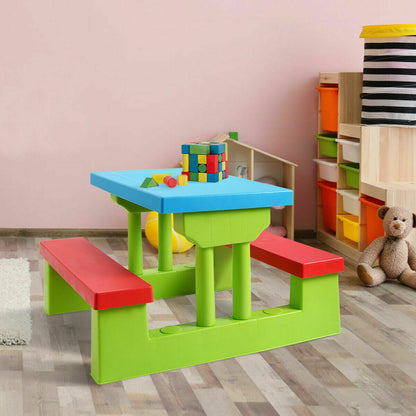 Kids Picnic Table And Bench With Umbrella, Green Kids Table & Chair Sets at Gallery Canada