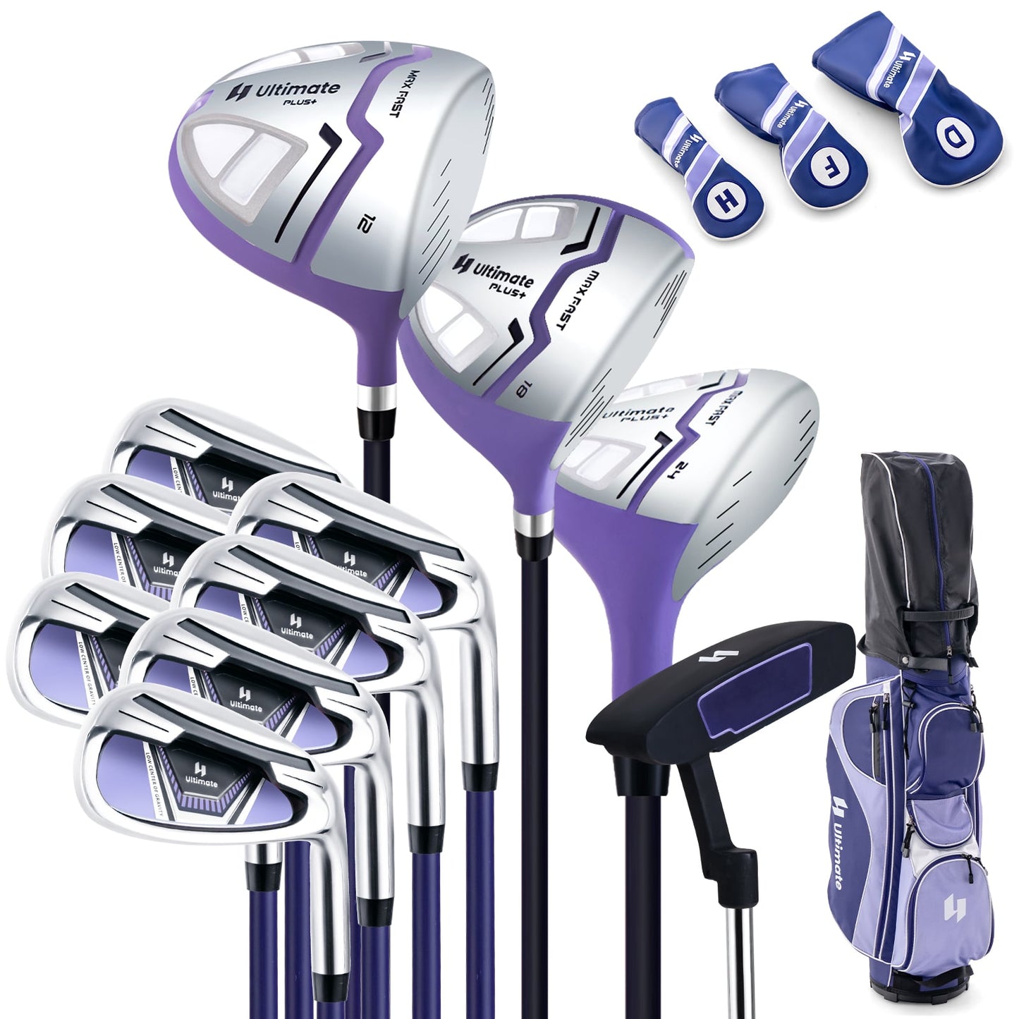 Women's Golf Club Set, Right Hand, Rain Hood, Purple Golf Purple at Gallery Canada