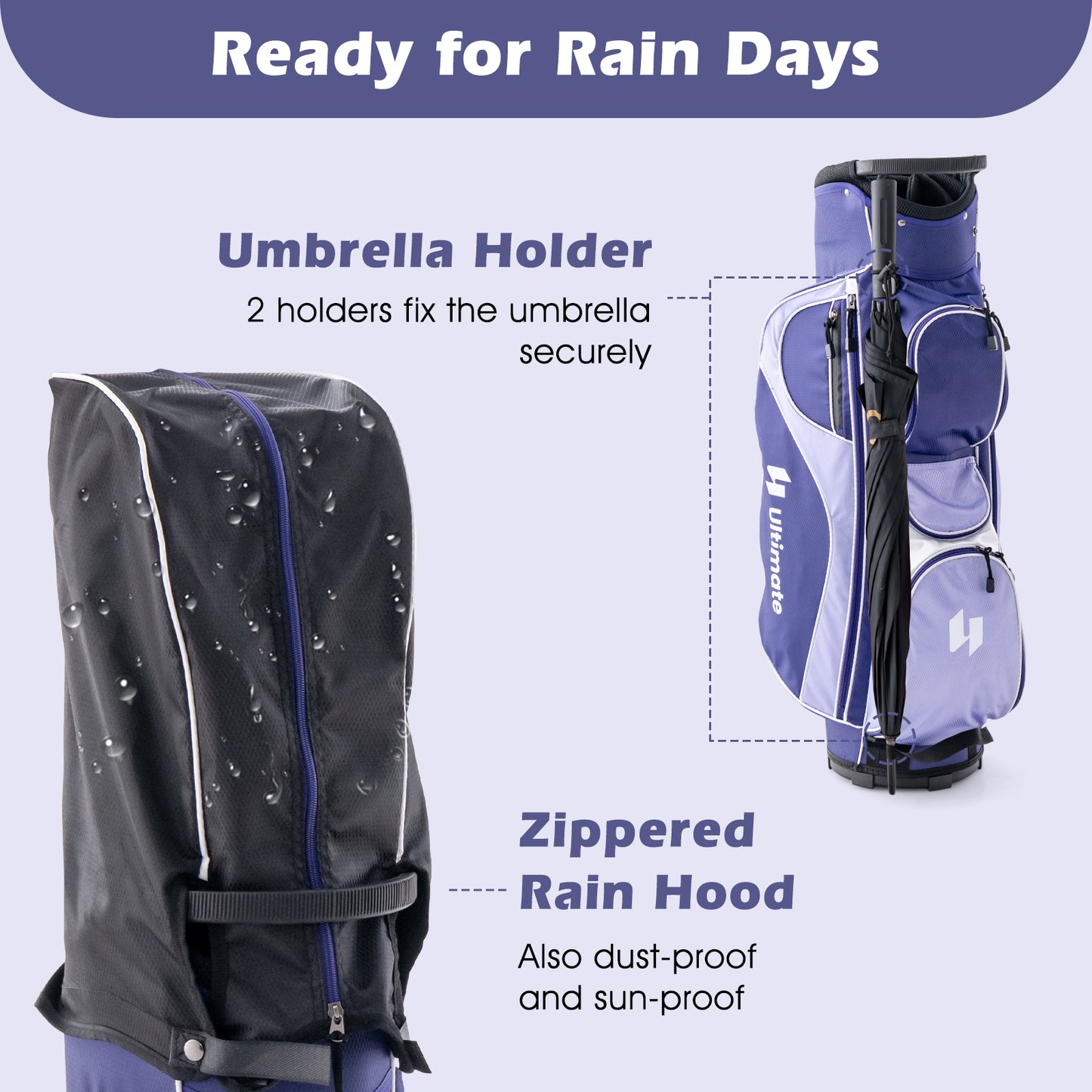 Women's Complete Golf Club Set Right Hand with Rain Hood, Purple Golf at Gallery Canada