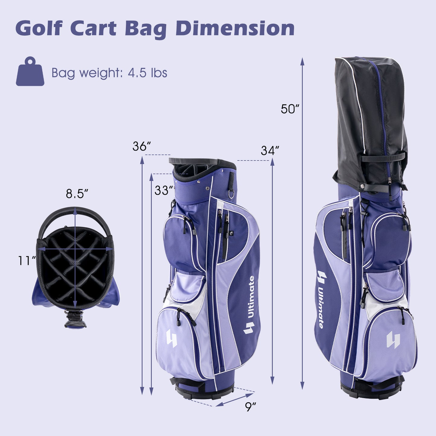 Women's Complete Golf Club Set Right Hand with Rain Hood, Purple Golf at Gallery Canada