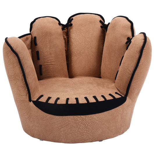 Household Five Fingers Baseball Glove Shaped Kids Leisure Upholstered Sofa, Brown Kids Chairs & Seating Brown at Gallery Canada