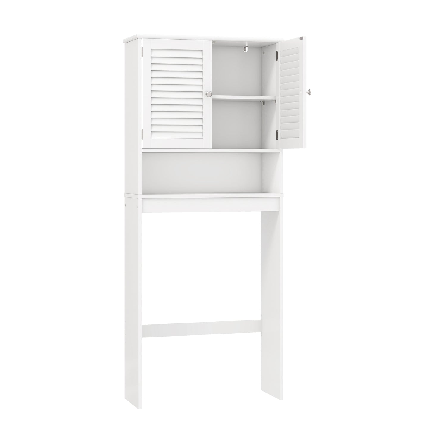 Over The Toilet Storage Cabinet, Double Doors, Adjustable Shelf, White Bathroom Etagere White at Gallery Canada