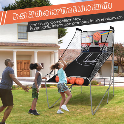 Foldable Double Electronic Basketball Game, 4 Balls, Gray Game Room at Gallery Canada