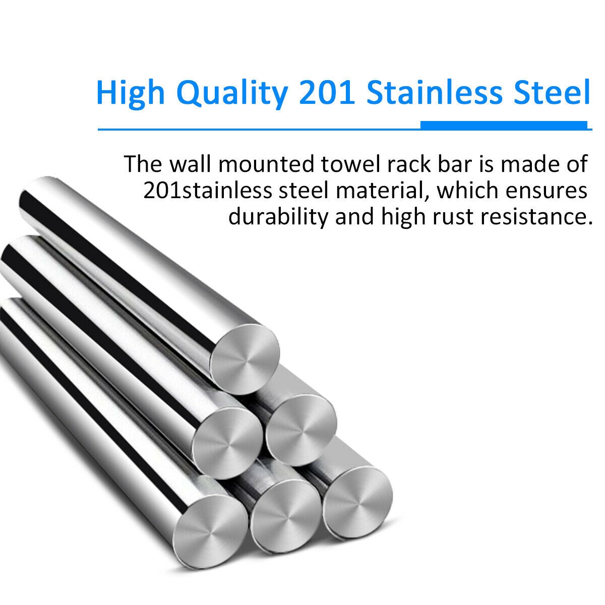 24 Inch Wall Mounted Stainless Steel Towel Storage Rack with 2 Storage Tier, Silver Towel Racks at Gallery Canada