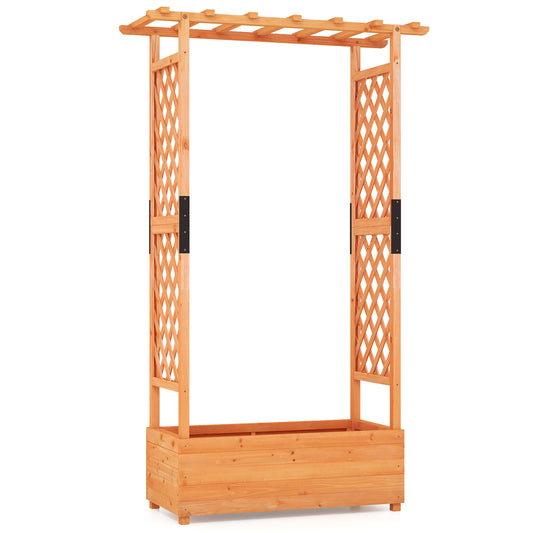 Raised Garden Bed With Arch Trellis, Orange Raised Garden Beds Orange at Gallery Canada