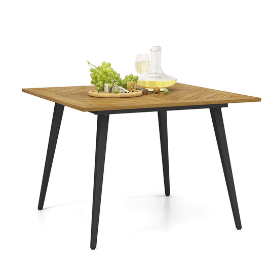 4-Person Acacia Wood Outdoor Dining Table, Garden Poolside Backyard Patio Dining Tables Options at Gallery Canada