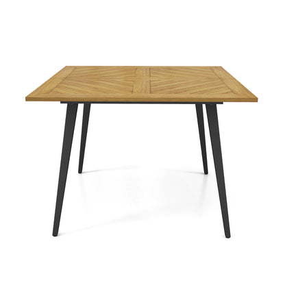 4-Person Acacia Wood Outdoor Dining Table for Garden Poolside and Backyard Patio Dining Tables at Gallery Canada