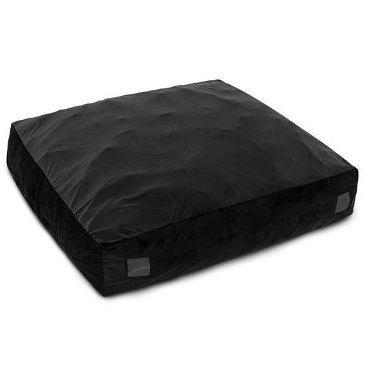 57 x 57 Inch Crash Pad Sensory Mat with Foam Blocks and Washable Velvet Cover, Black - Gallery Canada