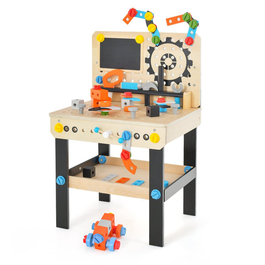 Pretend Play Workbench with Tools Set and Realistic Accessories, Multicolor
