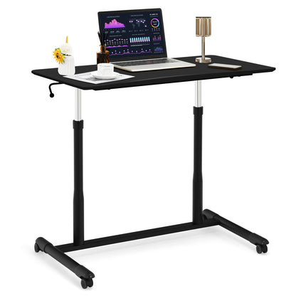 Height Adjustable Computer Desk, Rolling Notebook Table, Black Laptop Tables & Printer Stands at Gallery Canada