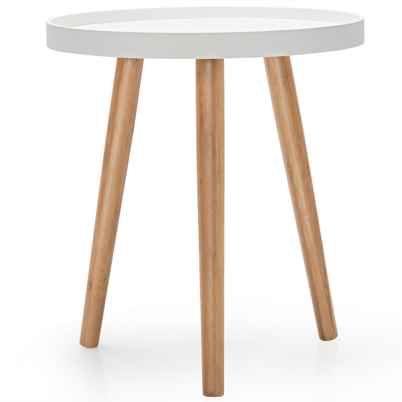 Round Side Sofa Coffee Table, White Coffee Tables at Gallery Canada