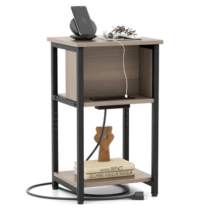 3-Tier End Table with USB Ports & Power Outlets-1 Piece End & Side Tables at Gallery Canada