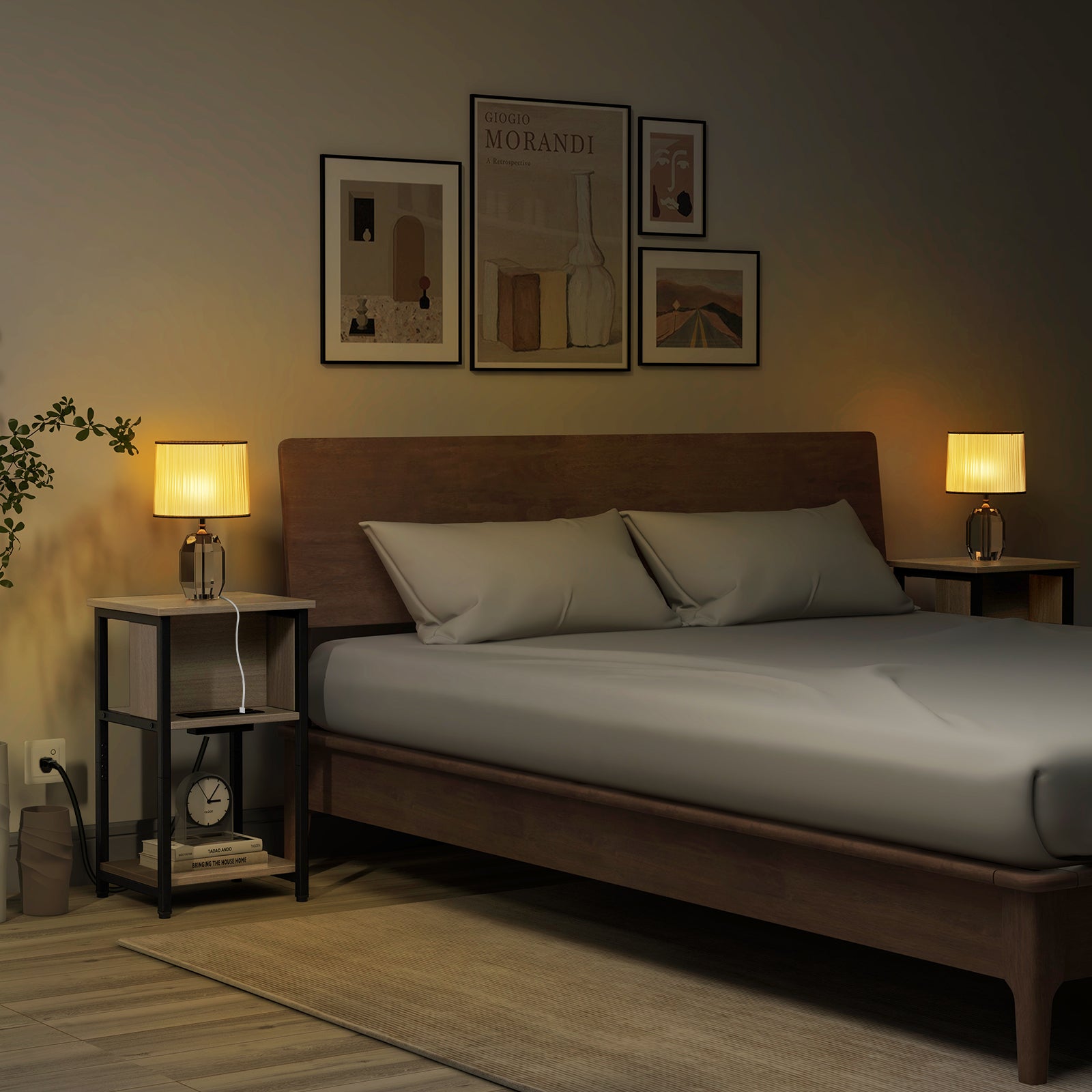 3-Tier End Table with USB Ports & Power Outlets-1 Piece End & Side Tables at Gallery Canada