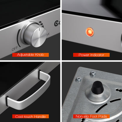 22 x 14 Inch Electric Warming Tray Hot Plate Dish Warmer with Adjustable Temperature, Silver Food Warmers & Burners at Gallery Canada