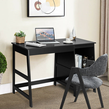 47.5 Inch Modern Home Computer Desk with 2 Storage Drawers, Black Writing Desks at Gallery Canada