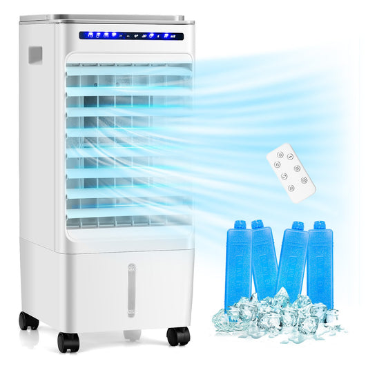 3-in-1 Evaporative Portable Air Cooler with 3 Modes include Remote Control, White