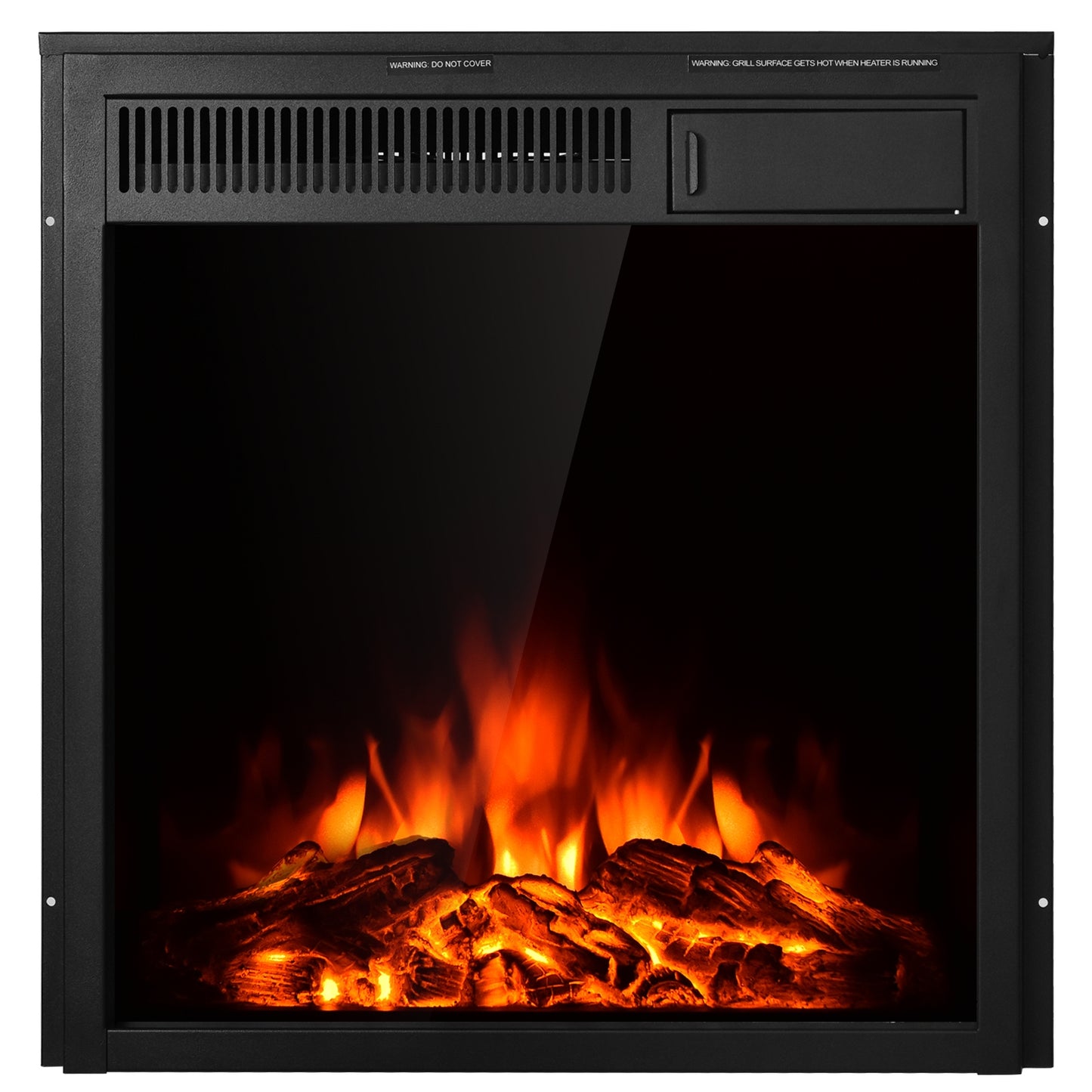 22.5 Inch Electric Fireplace Insert Freestanding and Recessed Heater, Black Fireplaces at Gallery Canada